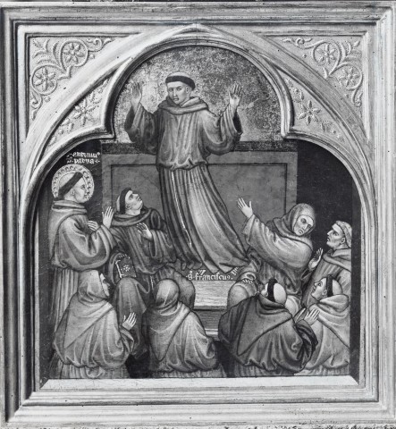 Anonimo — Taddeo di Bartolo - sec. XIV/ XV - Apparizione di san Francesco d'Assisi al capitolo di Arles — insieme